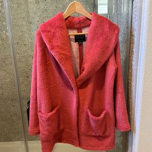 Anthropologie fur rose coat
